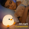 Night Light, Duck Lamp, Silicone Dimmable Nursery Nightlight, Rechargeable LED Bedside Lamp