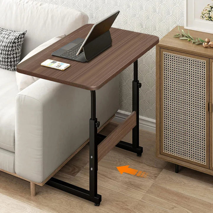 Adjustable Laptop Desk on Wheels, Bronze Color