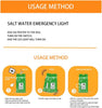 Portable Salt Water LED Lamp for Camping, Hiking & Emergencies