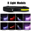 Bright Rechargeable Headlamp Flashlight, 8 Lighting Modes with Motion Sensor