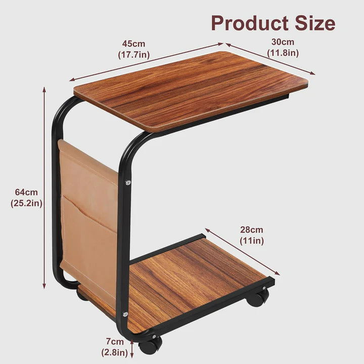 Sofa Side Table Desk, C-Shaped Side Table