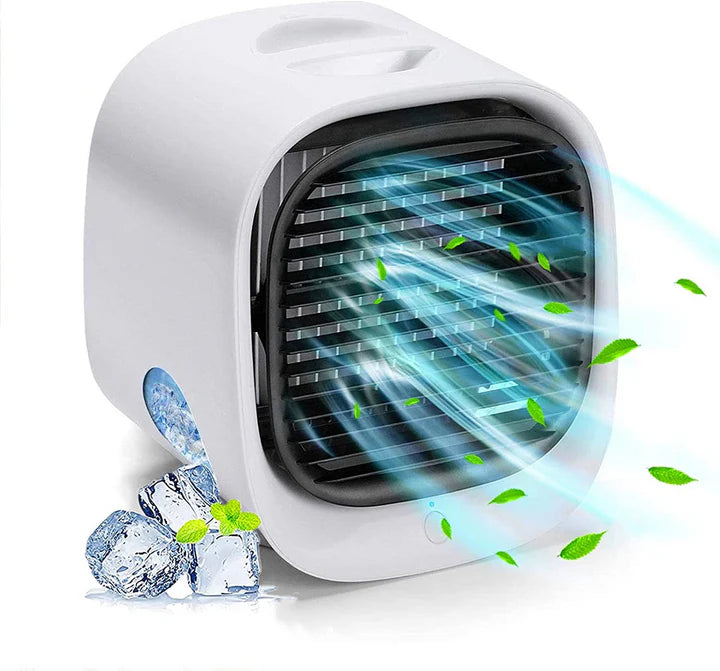 Portable Air Cooler Conditioner Usb Rechargeable Humidifier Purifier Room Cooling 3 Adjustable Speeds