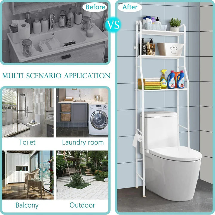 3 Tier Over Toilet Storage Organizer - Bathroom Shelf