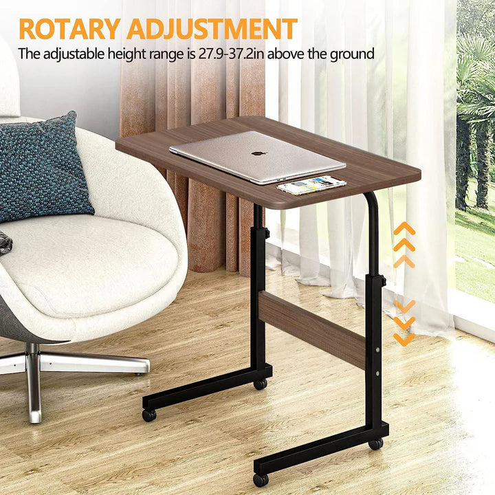 Adjustable Laptop Desk on Wheels, Bronze Color