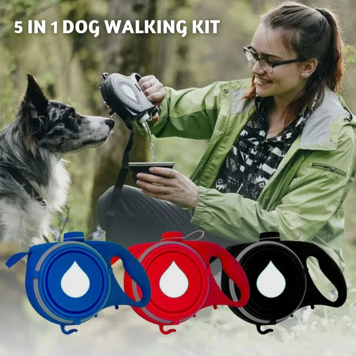 Aqua Leash, 5 In 1 Pet Essentials , Dog Walking Essentials All in One