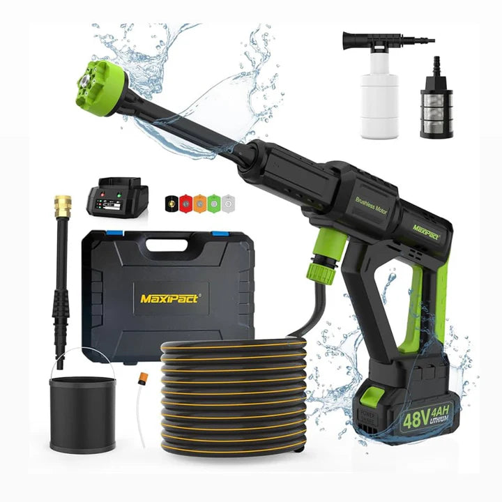 Cordless Water Pressure Washer, with 6 in 1 Nozzle with 48V Lithium Battery 8100