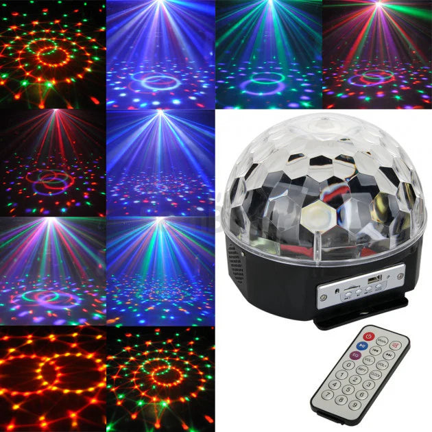 Bluetooth MP3 LED Disco Light Ball Rotating Stage Lamp