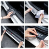 4 Pcs Car Door Logo Stickers Carbon Fiber