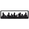 Wall-Mounted Coat Rack with Hooks - Key & Coat Holder (Black)