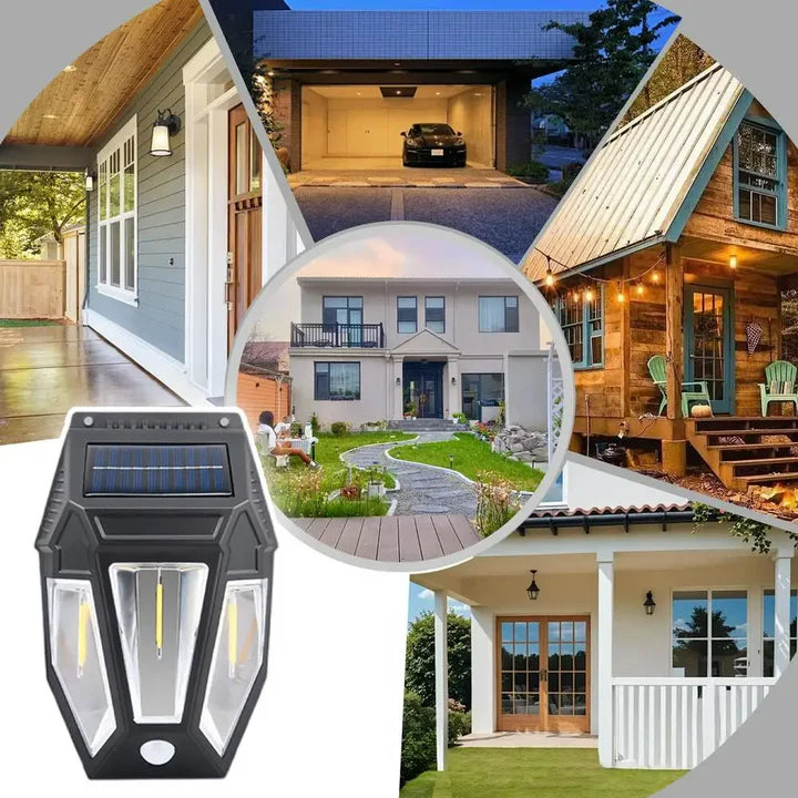 Smart LED Solar Lighting ,Wall Light with Tungsten Bulbs, Outdoor Lighting