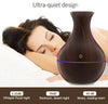 Wood Vase Rechargeable Ultrasonic Mute Colorful Humidifier Spray