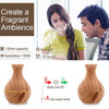 Wood Vase Rechargeable Ultrasonic Mute Colorful Humidifier Spray