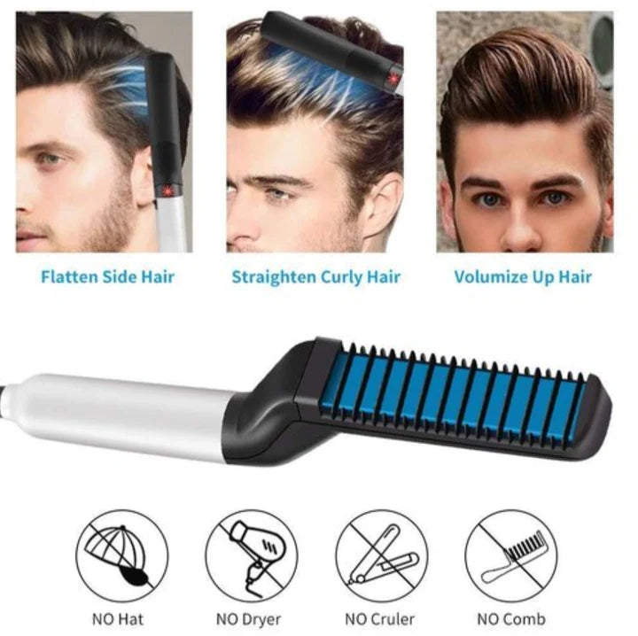 10W Electric Beard Hair Straightener With Ceramic Heating Plate