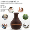 Wood Vase Rechargeable Ultrasonic Mute Colorful Humidifier Spray