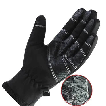 Men's Waterproof Winter Gloves - Plush Lined And Windproof