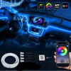 Car LED Interior Strip Atmosphere Lights Optic Fiber APP Music Control RGB