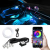 Car LED Interior Strip Atmosphere Lights Optic Fiber APP Music Control RGB