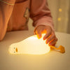 Night Light, Duck Lamp, Silicone Dimmable Nursery Nightlight, Rechargeable LED Bedside Lamp