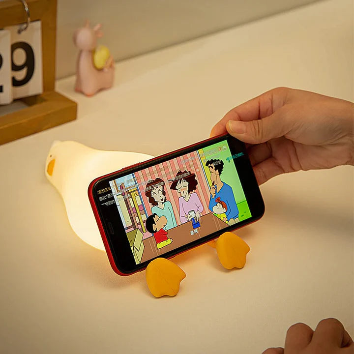 Night Light, Duck Lamp, Silicone Dimmable Nursery Nightlight, Rechargeable LED Bedside Lamp