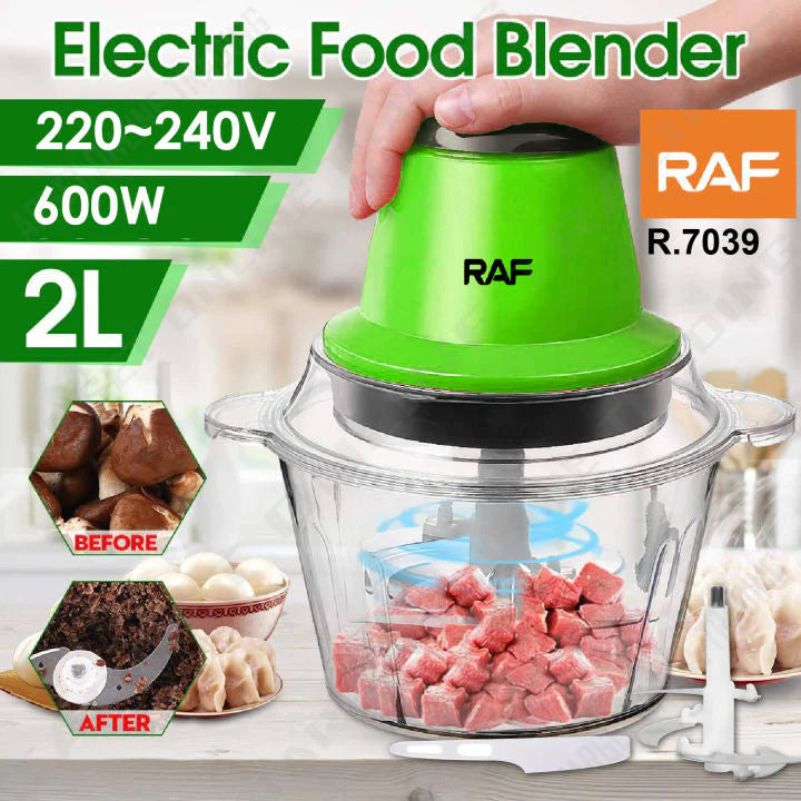 2L RAF Electric Food Processor Meat Grinder R7039