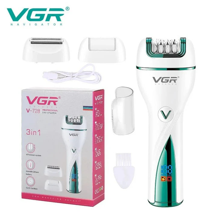 3In1 Women Epilator Electric Female Hair Removal VGR V728